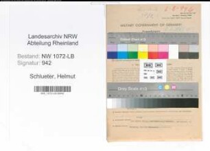 Entnazifizierung Helmut Schlueter , geb. 12.08.1910 ()