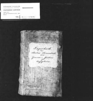 Lagerbuch des Klosters Bronnbach über Zinsen und Gülten zu Uissigheim (mit Vornamenregister)