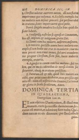 Dominica Tertia In Quadragesima ...