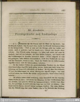 XI. Abschnitt. Festungswerke und Stadtanlage