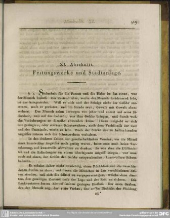 XI. Abschnitt. Festungswerke und Stadtanlage