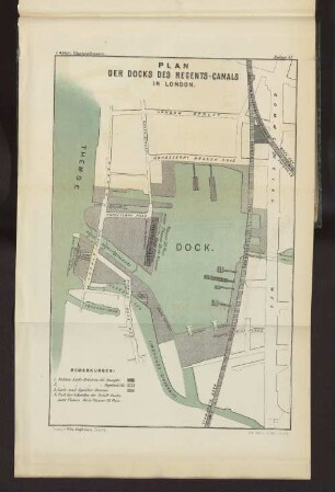 Beilage XX. PLAN DER DOCKS DES REGENTS-CANALS IN LONDON.