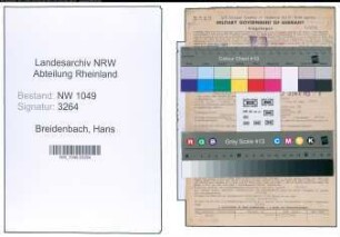Entnazifizierung Hans Breidenbach , geb. 03.06.1892 (Gastwirt)