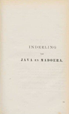 Indeeling van Java en Madoera