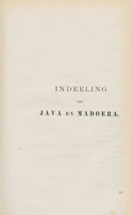 Indeeling van Java en Madoera