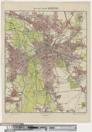 Plan der Stadt Leipzig