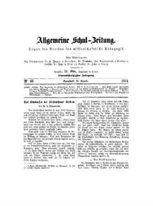 Das Schulwesen des Fürstenthums Serbien