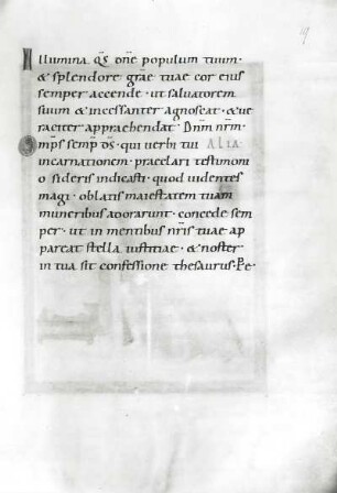 Mindener Sakramentar. Textseite in karolingischer Minuskel