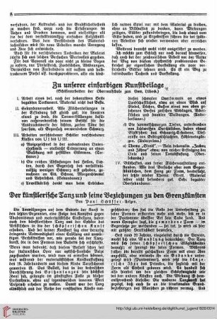 Zu unserer einfarbigen Kunstbeilage