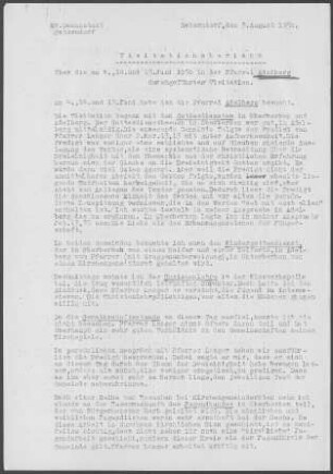 Adelberg: Visitationsbericht mit Pfarrbericht 1950