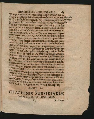 Caput IV. De Citationis Subsidiariae Causa Finali Et Contrariis.