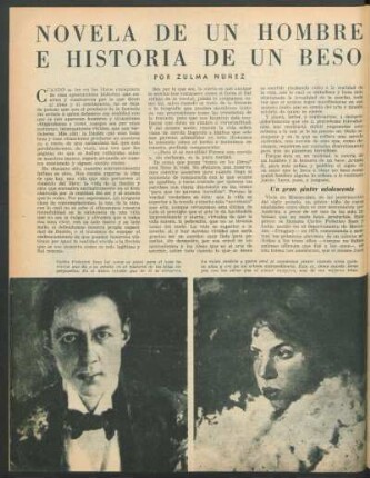 Novela de un hombre e historia de un beso