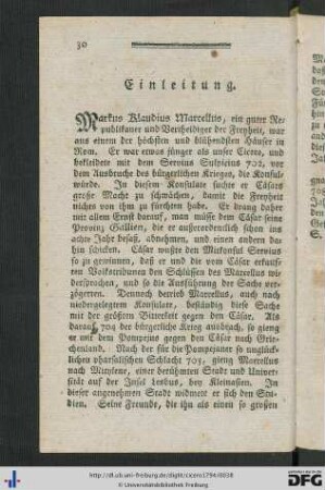Für Marcus Marcellus Zurückberufung.