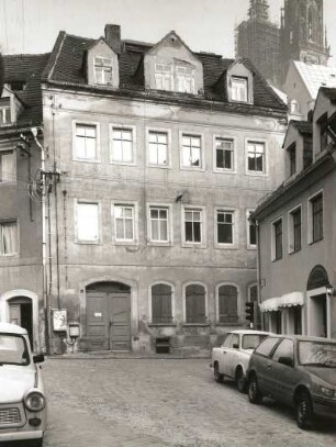 Meißen-Altstadt, Schloßberg 1. Wohnhaus (um 1900). Straßenfront