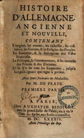 Histoire d'Allemagne : ancienne et nouvelle, 1