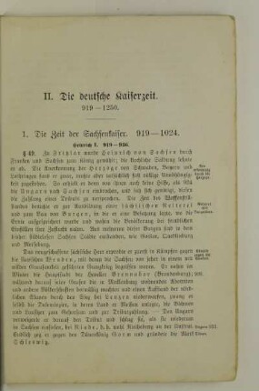 II. Die deutsche Kaiserzeit. 919-1250