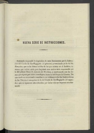 Nueva Serie De Instrucciones
