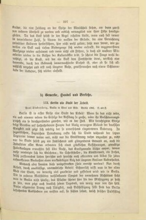 b) Gewerbe, Handel und Verkehr