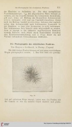 Die Photographie des elektrischen Funkens