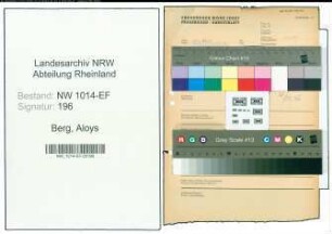 Entnazifizierung Aloys Berg , geb. 00.00.0000 ()