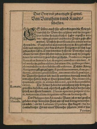 Das Drey und zwantzigste Capittel. Von Verrethern unnd Kundtschaffern.