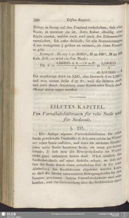 Eilftes Kapitel. Von Vorrathsbehältnissen für rohe Soole und für Siedsoole