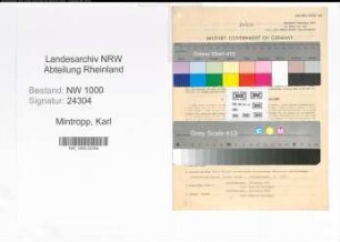 Entnazifizierung Karl Mintropp, geb. 10.04.1897 (Meister)