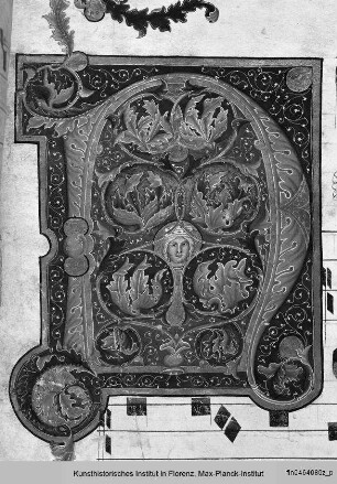 Antiphonarium : Kopf der heiligen Katharina von Alexandrien