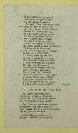 52. Der gerettete Jüngling