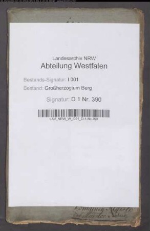 Bestellung eines Hausvogts zu Wolbeck