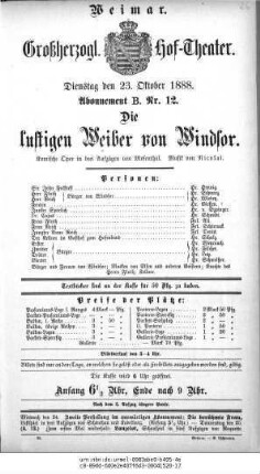 Die lustigen Weiber von Windsor