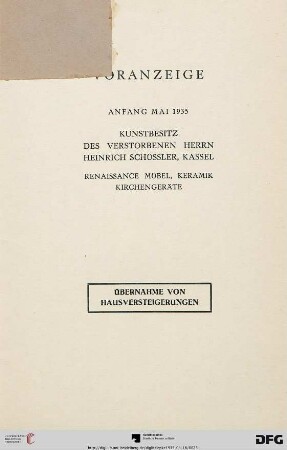 Voranzeige