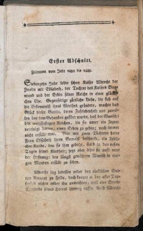 Erster Abschnitt. Zeitraum vom Jahr 1439 bis 1443.