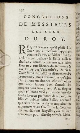 Conclusions De Messieurs Les Gens Du Roy.