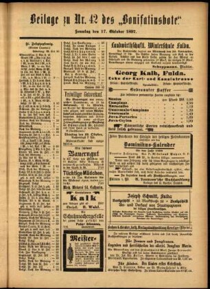 Zweite Ausgabe vom Sonntag, den 17. Oktober 1897.