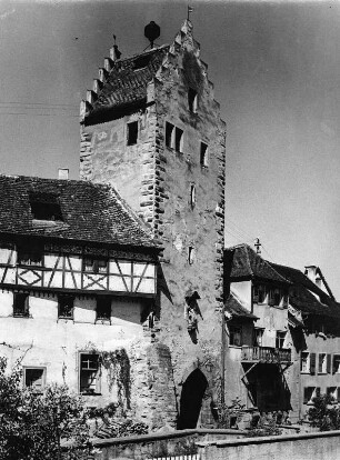 Meersburg. Obertor (Ersterwähnung 1442). Feldseite