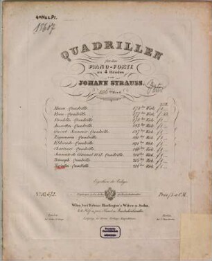 Najaden-Quadrille : 206. Werk