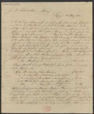 Brief an B. Schott's Söhne : 13.03.1833