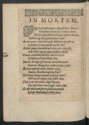 In Mortem.