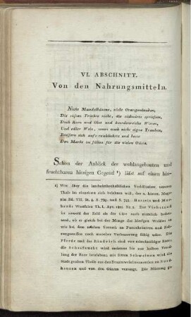 VI. Abschnitt. Von den Nahrungsmitteln