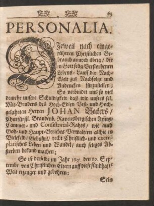 Personalia.