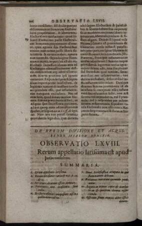 De Rerum Divisione Et Acquirendo ipsarum Dominio.