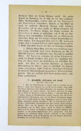 8. Griechische Litteratur und Kunst von 900-500 v. Chr