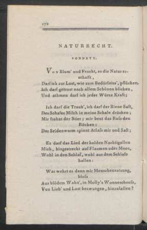 Naturrecht. Sonnett