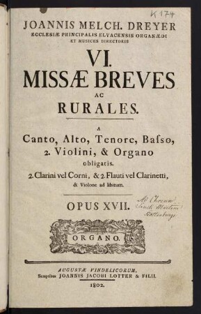 VI. Missae Breves