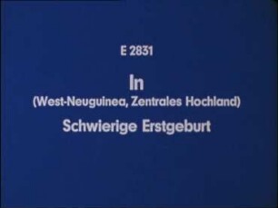 In (West-Neuguinea, Zentrales Hochland) - Schwierige Erstgeburt