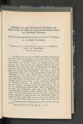 Zur Kenntnis des Milchzuckers und seines Verhaltens in wässrigen Lösungen.