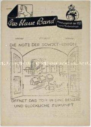 Hektografiertes Mitteilungsblatt der FDJ Niedersachsen zur "Stalin-Note" 1952