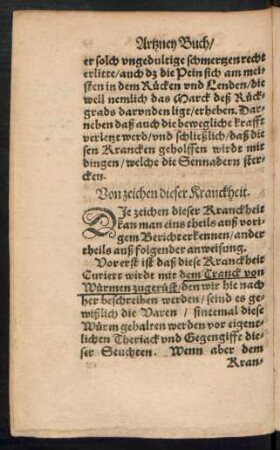 Von Zeichen dieser Kranckheit.