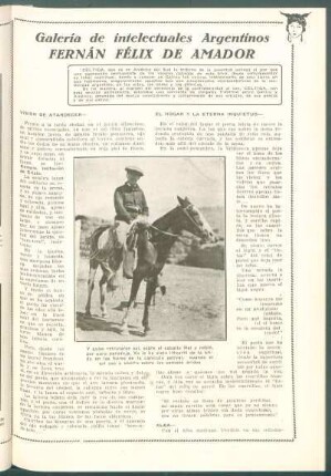 Galería de Intelectuales Argentinos : Fernán Félix de Amador